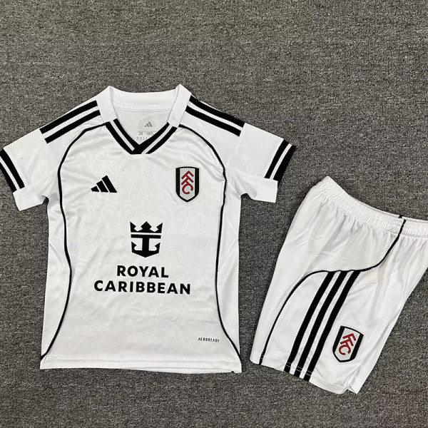 25/26 Fulham Home Kids  Soccer Jersey