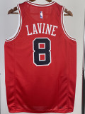22/23 BULLS LAVINE #8 Red Top Quality Hot Pressing NBA Jersey