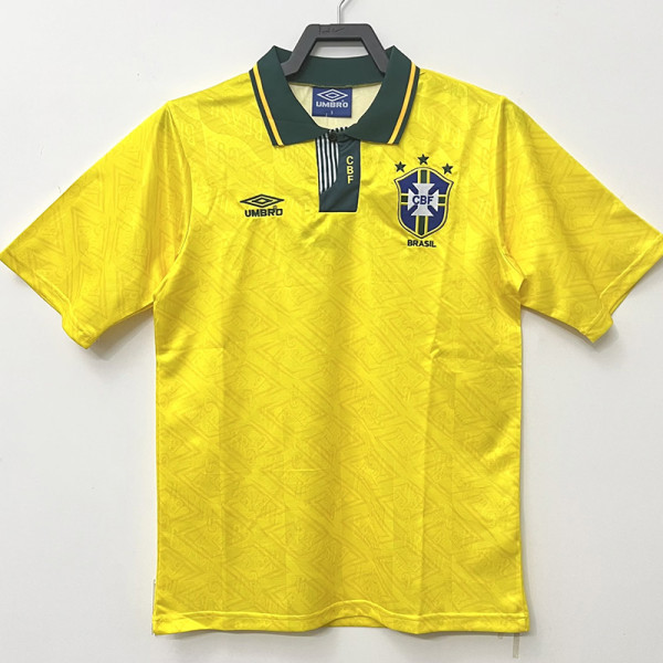 1991/1993 Brazil Home Retro Soccer Jersey