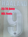 25/26 Man City Away Long Sleeve Fans Soccer Jersey