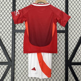 24/25 Man Utd Home Kids Soccer Jersey