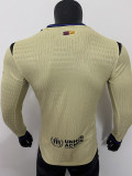 25/26 BAR Away Yellow  Player Version  Long Sleeve  Soccer Jersey