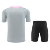 24/25 PSG Grey Pink Shoulder Training Short Suit(粉肩)