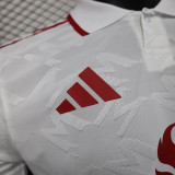 25/26 Man Utd White Special Edition Player Version Soccer Jersey翻领