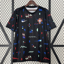 2024 Portugal Black symbol version Training Shirts