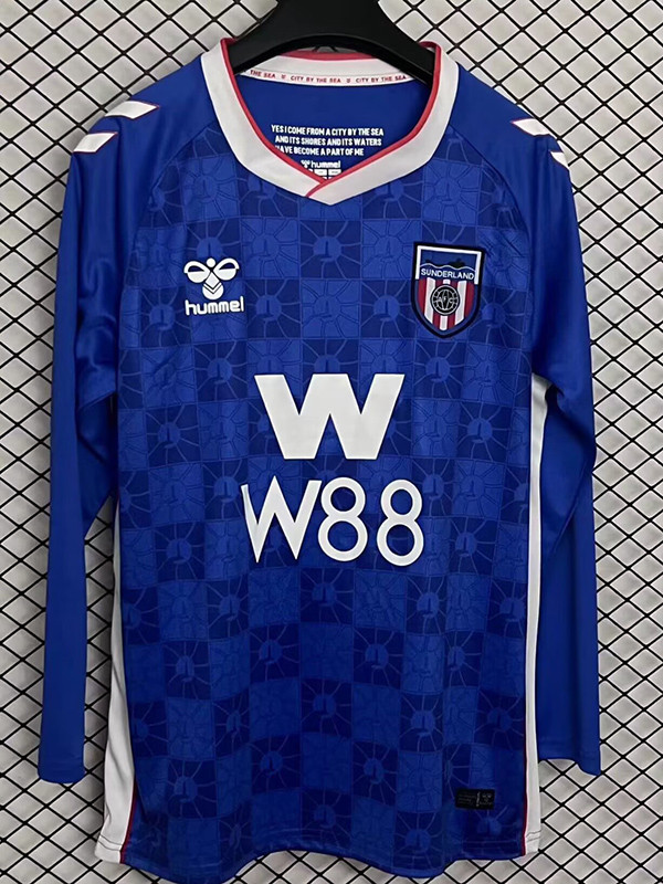 25/26 Sunderland Away Long  Fans Soccer Jersey