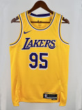 Lakers ANDERSON # 95 Yellow Top Quality Hot Pressing NBA Jersey