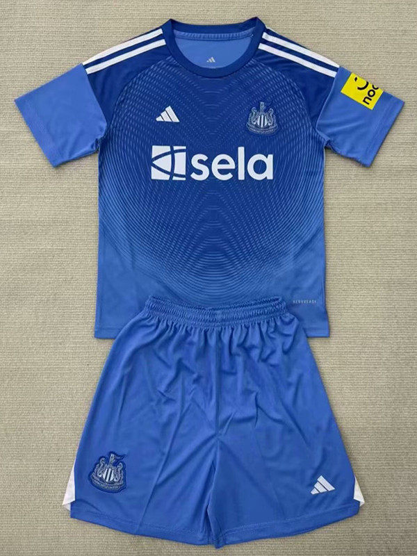 25/26 Newcastle Goalkeeper Blue  Kids   Soccer Jersey