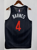 25/26 Raptors BARNES # 4 Black City Edition Top Quality Hot Pressing NBA Jersey
