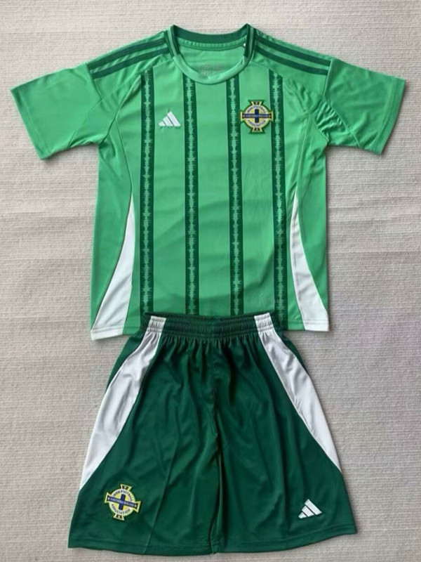 2024 Northern Ireland Home   Kids  Soccer Jersey