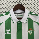 24/25 Real Betis Home Fans Soccer Jersey(胸前FREVER GREEN广告)
