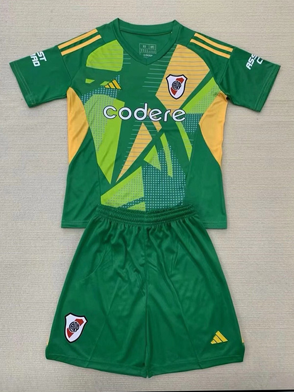 24/25 River Plate Green Goalkeeper  Kids Jerseys