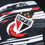 25/26 Sao Paulo FC Black inkjet Tank top and shorts suit#D25159