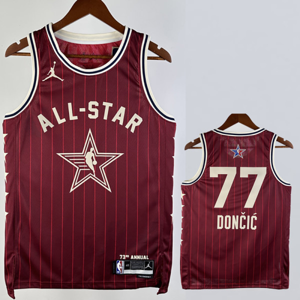 23/24 ALL-STAR DONCIC #77 Red Top Quality Hot Pressing NBA Jersey