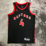 22/23 RAPTORS BARNES #4 Black red Top Quality Hot Pressing NBA Jersey (Trapeze Edition)