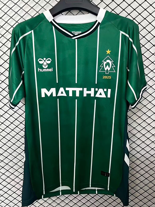 25/26 Werder Bremen Christmas Edition Green Fans Soccer Jersey
