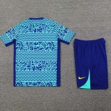 24/25  Brazil  White Blue Wave  Training Short Suit