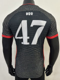 25/26 Palestine Boxing 47 Red Black Player Version Soccer Jersey（47号）