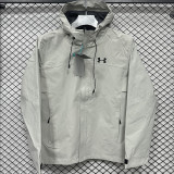 24/25 UA White Single Layer Hooded Windbreaker#F707
