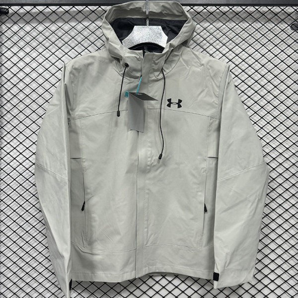 24/25 UA White Single Layer Hooded Windbreaker#F707