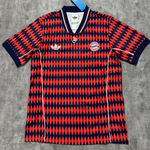 25/26 Bayern Ｇrid Blue& Red Edition Fans Soccer Jersey