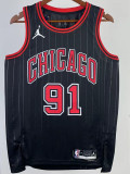 22/23 BULLS RODMAN #91 Black Top Quality Hot Pressing NBA Jersey (Trapeze Edition) 飞人版