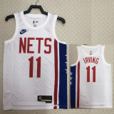22/23 Nets IRVING #11 White Top Quality Hot Pressing NBA Jersey (Retro Logo)