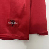 2007/2008 Man Utd home Red long sleeve Retro soccer jersey (长袖)(带胸前决赛字)