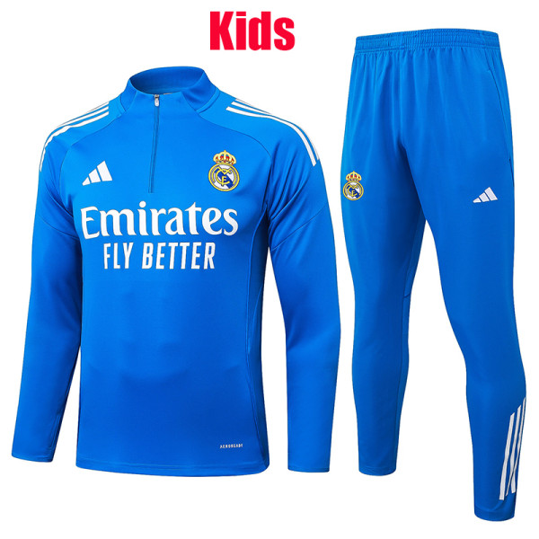 25/26 RMA Blue Kids Half Pull Tracksuit #E25128(童装\半拉链)
