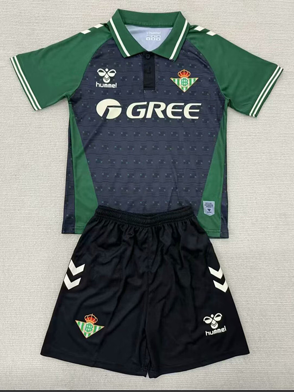 25/26  Real Betis  Concept  Edition Grey Green Kids  Soccer Jersey