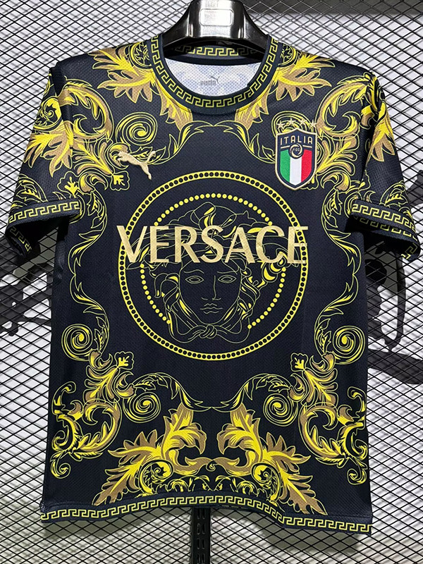 2024 Italy Yellow Black Special Edition Fans Soccer Jersey