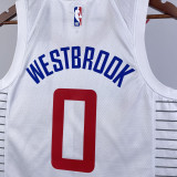 22/23 Clippers WESTBROOK #0 White Top Quality Hot Pressing NBA Jersey