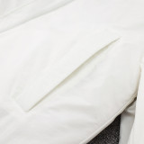 24/25  Napoli White Hooded Cotton Coat
