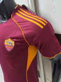 25/26  Roma Home Player Version Soccer Jersey（无广告）