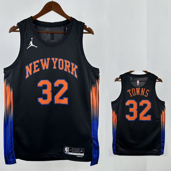25/26 KNICKS TOWNS #32 Black Limited  Edition Top Quality Hot Pressing NBA Jersey