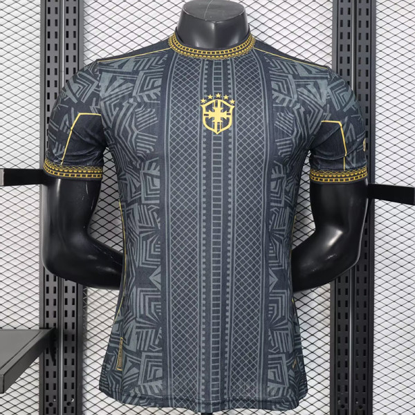 26/27 Brazil Special Edition Black Gold Player Version Soccer Jersey