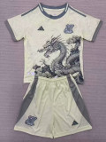 25/26  Japan  Dragon pattern Edition Light Yellow Kids  Soccer Jersey