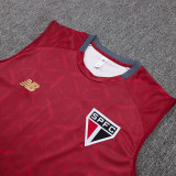 25/ 26  Sao Paulo FC Maroon inkjet  Tank top and shorts suit#D25115
