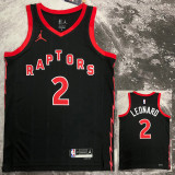 22/23 RAPTORS LEONARD #2 Black red Top Quality Hot Pressing NBA Jersey (Trapeze Edition)