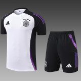 24/25 Germany  white Black shoulder Training Short Suit