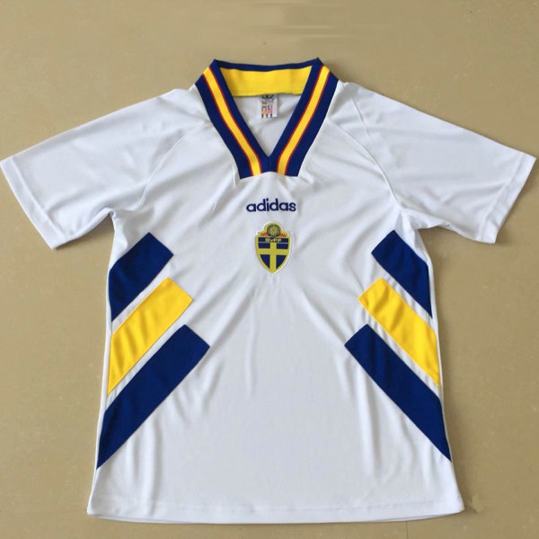 94/96 Sweden White Retro Soccer Jersey