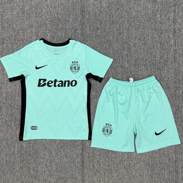 25/26 Sporting Lisbon fourth Kids Soccer Jersey