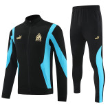 25/26 Marseille Black & SKY Blue Jacket Tracksuit