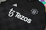 24/25 Man Utd Black Tank top and shorts suit