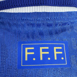 1998 France Home Player Version Retro Soccer Jersey(右胸带小字)
