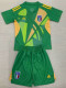 2024 Italy Green Puzzle Goalkeeper Kids Soccer Jersey