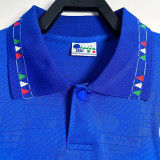 1994 Italy Home Blue Long Sleeve Retro Soccer Jersey
