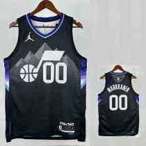 25/26 JAZZ MARKKANEN #00 Black Flying Man Top Quality Hot Pressing NBA Jersey