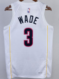 22/23 HEAT WADE #3 White City Edition Top Quality Hot Pressing NBA Jersey