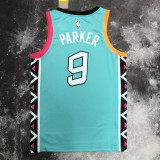 22/23 Sa Spurs PARKER #9 Blue City Edition Top Quality Hot Pressing NBA Jersey